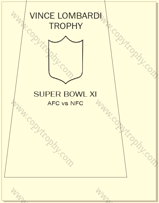 SUPER_BOWL_11_RAIDERS-1 Vince Lombardi Trophy, Super Bowl 11, XI Oakland Raiders