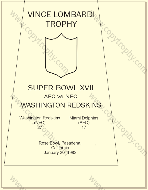 SUPER_BOWL_17_WASHINGTON_REDSKINS-1 Vince Lombardi Trophies, Washington Redskins Super Bowl Collection