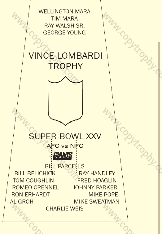SUPER_BOWL_25_GIANTS-1-1 Vince Lombardi Trophies, New York Giants Super Bowl Collection