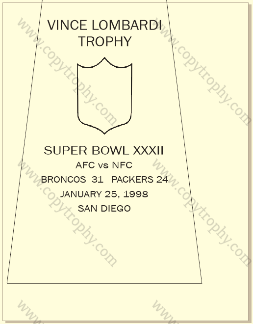 SUPER_BOWL_32_BRONCOS-1 Vince Lombardi Trophy, Super Bowl 32, XXXII Denver Broncos