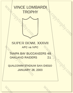 SUPER_BOWL_37_BUCCANEERS-234x300 Vince Lombardi Trophy, Super Bowl 37, XXXVII Tampa Bay Buccaneers