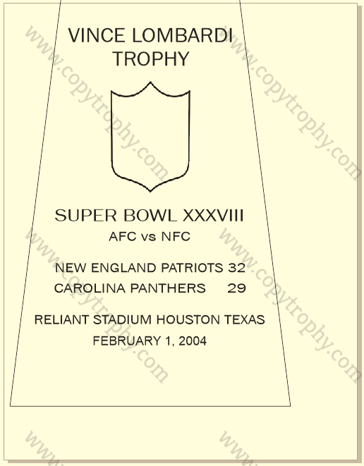 SUPER_BOWL_38_PATRIOTS-1 Vince Lombardi Trophy, Super Bowl 38, XXXVIII New England Patriots