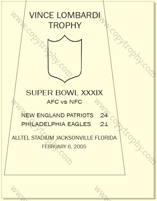 SUPER_BOWL_39_PATRIOTS-1 Vince Lombardi Trophies, New England Patriots Super Bowl Collection