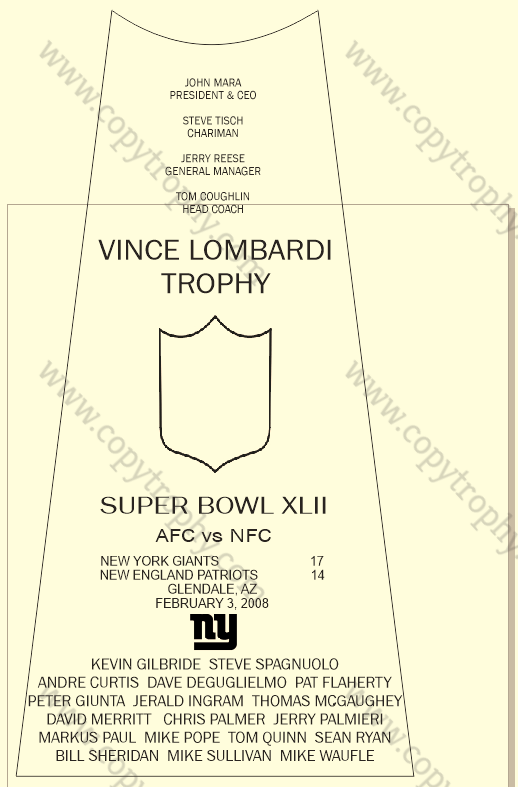 SUPER_BOWL_42_GIANTS-1 Vince Lombardi Trophies, New York Giants Super Bowl Collection