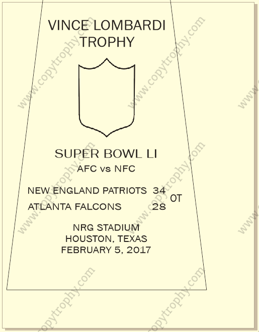 SUPER_BOWL_51_PATRIOTS Vince Lombardi Trophies, New England Patriots Super Bowl Collection