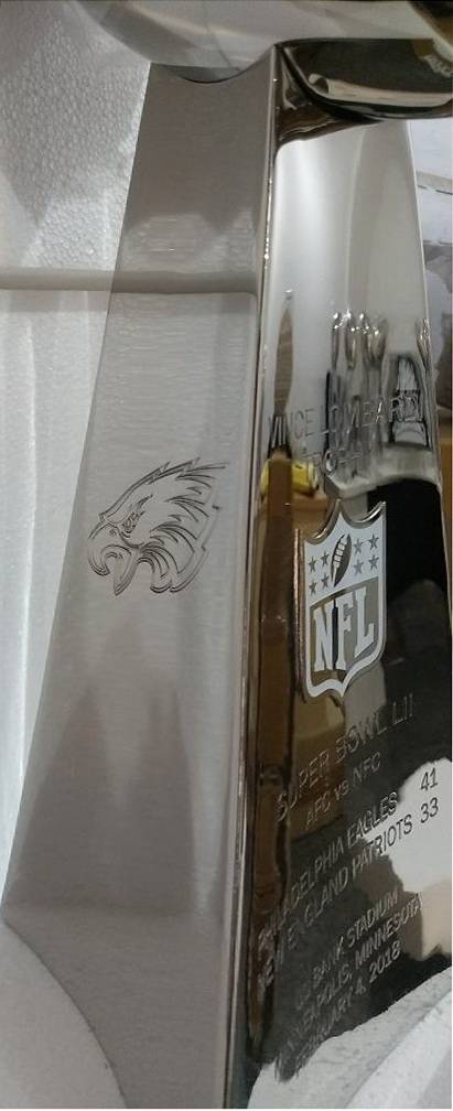 Vince Lombardi Trophy Replica, Super Bowl 52, LII Philadelphia Eagles