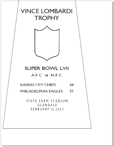 SUPER_BOWL_57_CHIEFS-1 Vince Lombardi Trophy, Super Bowl 57, LVII Kansas City Chiefs